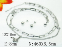 Stainless steel jewelry Necklace Eerrings  set Wholesale