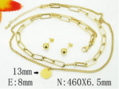 Stainless steel jewelry Necklace Eerrings  set Wholesale