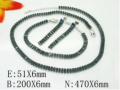 Stainless steel jewelry Necklace Eerrings Bracelet set Wholesale