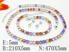 Stainless steel jewelry Necklace Eerrings Bracelet set Wholesale