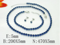 Stainless steel jewelry Necklace Eerrings Bracelet set Wholesale