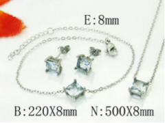 Stainless steel jewelry Necklace Eerrings Bracelet set Wholesale
