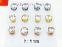 Stainless steel jewelry Earring (6pairs) wholesale