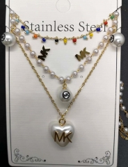 Stainless steel jewelry Necklace Eerrings  set Wholesale