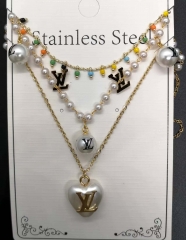 Stainless steel jewelry Necklace Eerrings  set Wholesale