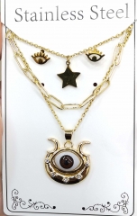 Stainless steel jewelry Necklace Earrings set Wholesale