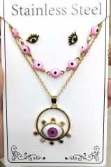 Stainless steel jewelry Necklace Earrings set Wholesale
