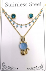 Stainless steel jewelry Necklace Earrings set Wholesale