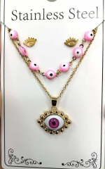 Stainless steel jewelry Necklace Earrings set Wholesale