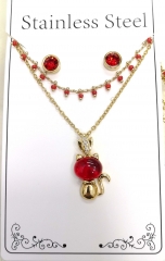 Stainless steel jewelry Necklace Earrings set Wholesale