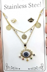 Stainless steel jewelry Necklace Earrings set Wholesale