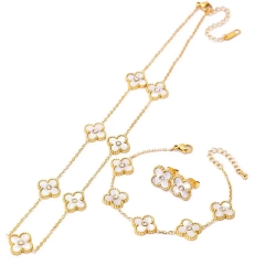Stainless steel jewelry Necklace Earrings Ring bracelet set Wholesale