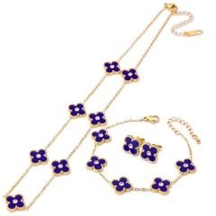 Stainless steel jewelry Necklace Earrings Ring bracelet set Wholesale