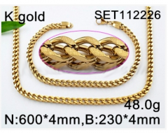 Stainless steel jewelry Necklace Bracelet set Wholesale