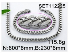 Stainless steel jewelry Necklace Bracelet set Wholesale