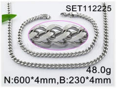 Stainless steel jewelry Necklace Bracelet set Wholesale