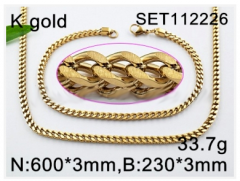 Stainless steel jewelry Necklace Bracelet set Wholesale