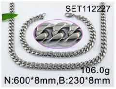 Stainless steel jewelry Necklace Bracelet set Wholesale