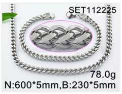 Stainless steel jewelry Necklace Bracelet set Wholesale