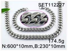 Stainless steel jewelry Necklace Bracelet set Wholesale
