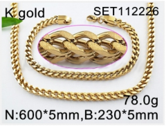 Stainless steel jewelry Necklace Bracelet set Wholesale