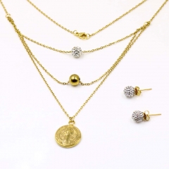 Stainless steel jewelry Necklace Earrings set Wholesale