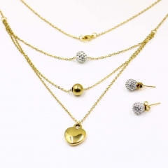 Stainless steel jewelry Necklace Earrings set Wholesale