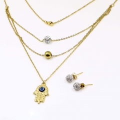 Stainless steel jewelry Necklace Earrings set Wholesale