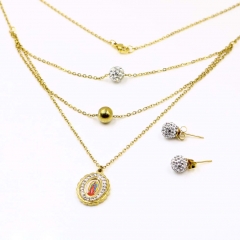 Stainless steel jewelry Necklace Earrings set Wholesale