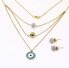 Stainless steel jewelry Necklace Earrings set Wholesale