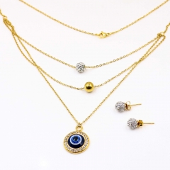 Stainless steel jewelry Necklace Earrings set Wholesale