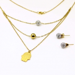 Stainless steel jewelry Necklace Earrings set Wholesale