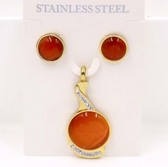 Stainless steel jewelry Necklace Earrings set Wholesale