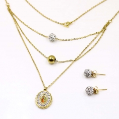 Stainless steel jewelry Necklace Earrings set Wholesale
