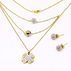 Stainless steel jewelry Necklace Earrings set Wholesale