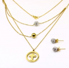 Stainless steel jewelry Necklace Earrings set Wholesale