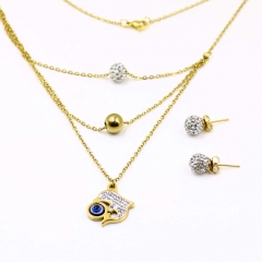 Stainless steel jewelry Necklace Earrings set Wholesale
