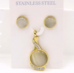 Stainless steel jewelry Necklace Earrings set Wholesale