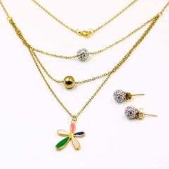 Stainless steel jewelry Necklace Earrings set Wholesale