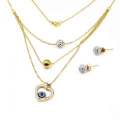 Stainless steel jewelry Necklace Earrings set Wholesale