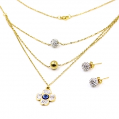 Stainless steel jewelry Necklace Earrings set Wholesale