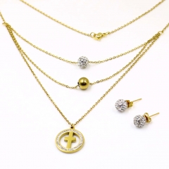 Stainless steel jewelry Necklace Earrings set Wholesale