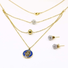 Stainless steel jewelry Necklace Earrings set Wholesale