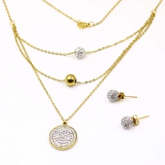Stainless steel jewelry Necklace Earrings set Wholesale