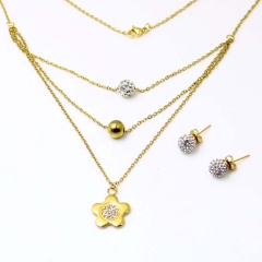 Stainless steel jewelry Necklace Earrings set Wholesale