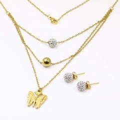 Stainless steel jewelry Necklace Earrings set Wholesale