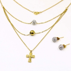 Stainless steel jewelry Necklace Earrings set Wholesale