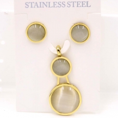 Stainless steel jewelry Necklace Earrings set Wholesale
