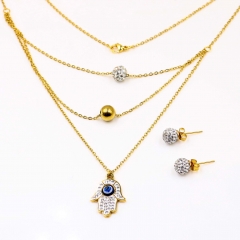 Stainless steel jewelry Necklace Earrings set Wholesale