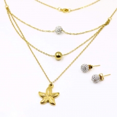 Stainless steel jewelry Necklace Earrings set Wholesale